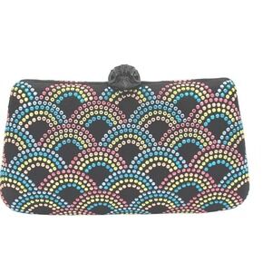 NWT Kurt Geiger Rainbow Crystal Eagle Clutch Crossbody With Box NWT‎